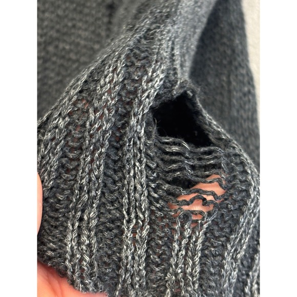 Free People Charcoal Grey Oversized Knit Duster Cardigan Sweater Size Small - Picture 6 of 9